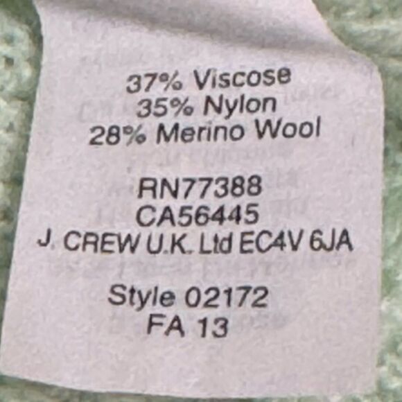 J.Crew Women M Mint Merino Wool Blend Soft Crew Neck Sweater Long Sleeve - Picture 4 of 9